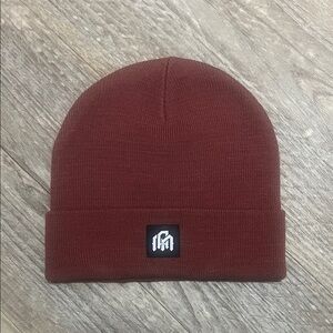 Rust Beanie with Logo Patch
